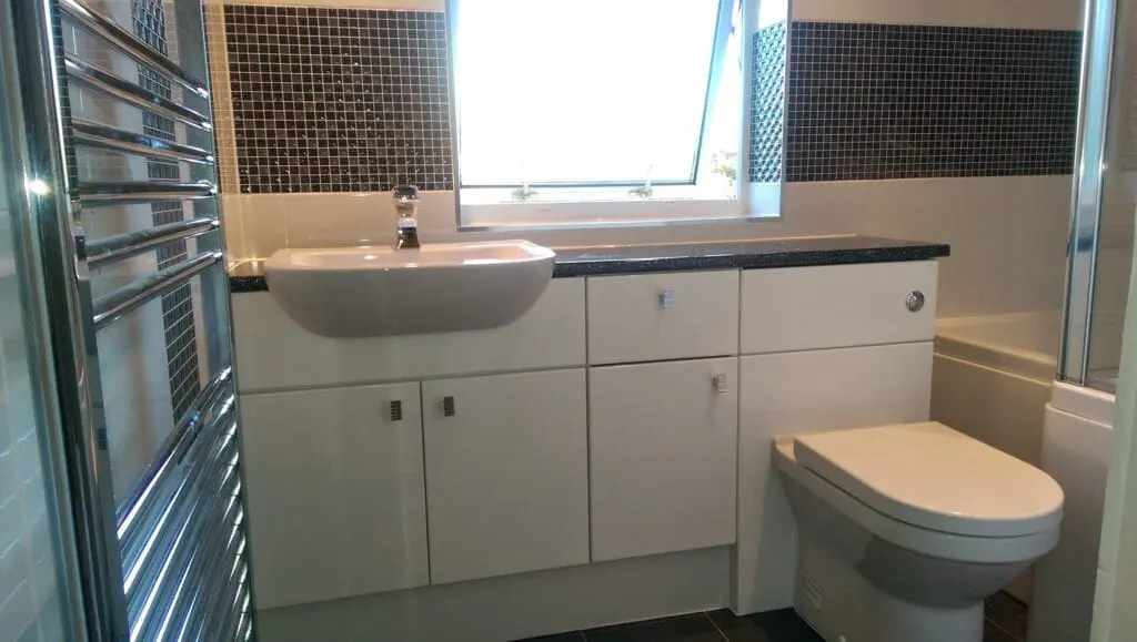 Bathroom Sink with Cabinets & Toilet Install