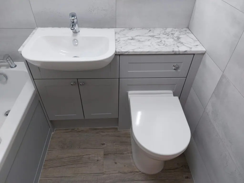 Atlanta Bathroom Furniture with grey tiles