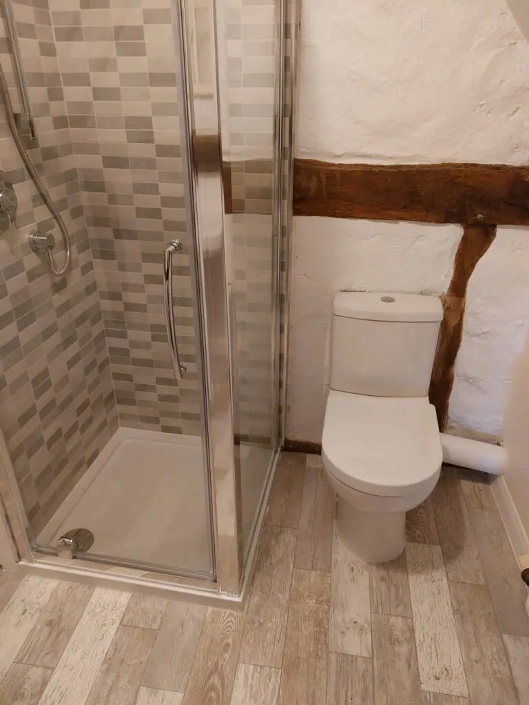 Lucy close coupled wc with Lakes shower cubicle