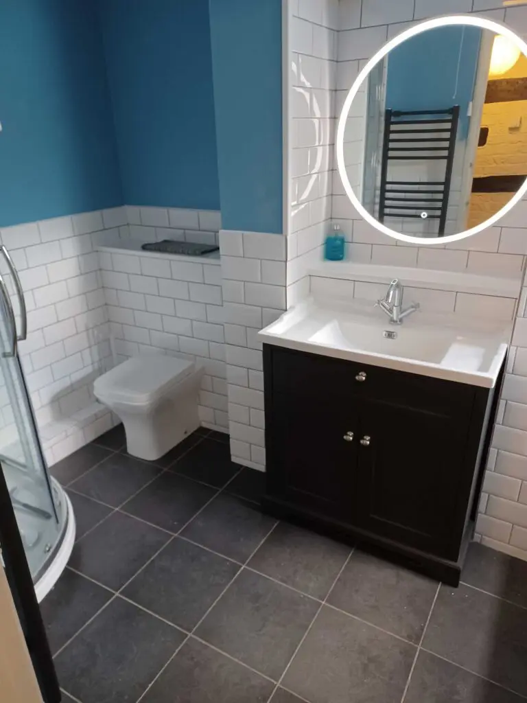 Metro tiled bathroom