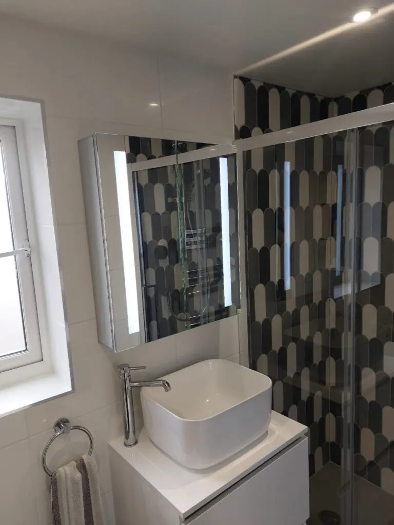 Bowl basin on unit
