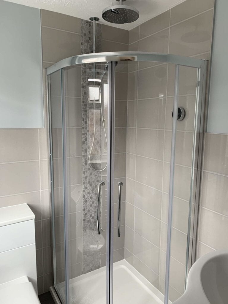 Shower Installed in Bathroom