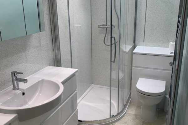 Rounded Shower Installed