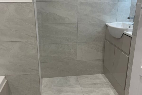 Grey Tiled Bathroom