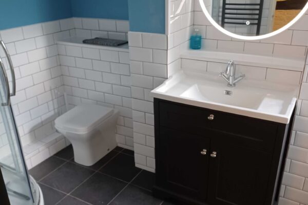 Metro tiled bathroom