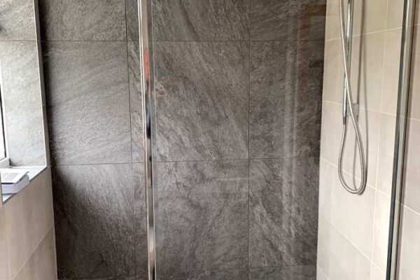 Walk in Lakes shower with a Mira Digital shower