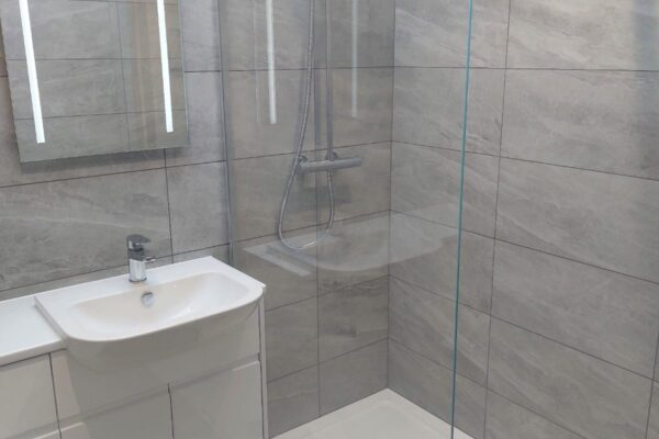 Complete shower room installation