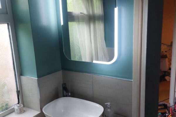 Basin bowl on wall unit